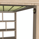 Lit mezzanine + bureau + bibliothèque