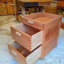 Un bac deux tiroirs quatre roulettes !