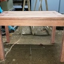 Table basse de jardin en lames de terrasse