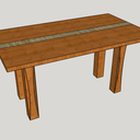 Table de salon aux pieds incurvés