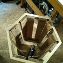 Poubelle d'atelier en bois de p...