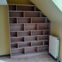 Bibliothèque plaqué chêne