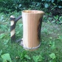 Chope à bière en merisier