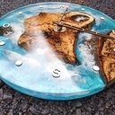 Horloge iles en hetre echauffée