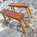 Paire de bancs de sciage