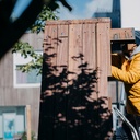 Aménagement extérieur // Chantier participatif Pyramide à livres Nantes