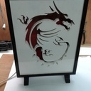 Cadre lampe dragon