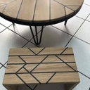 Tabouret d'apéro avec joints type pont de bateau