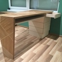 Bureau de consultation en chêne et érable sycomore