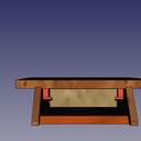 vue arrière, montrant les rails du tiroir