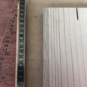 Une série de tracés tous les mm, puis tous les 5 et 10 mm