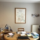 Cadre avec assemblage en enfourchement