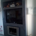 Meuble télé et feu éthanol