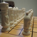 Table basse  avec jeux d'échecs