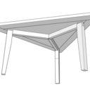 Table basse triangulaire