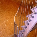 Main-courante débillardée sur plat métal