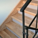 Doublage bois escalier pierre