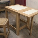 Table haute à rallonge