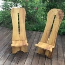 Chaises-palabres en acacia massif