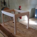 Table basse en frêne et chêne