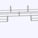 Bibliothèque "zen" en pin douglas et mi bois