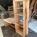 Banc d'entrée avec son étagère à chaussures