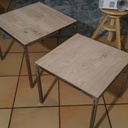 Tables basses gigognes bois et métal