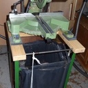 Vue avant support scie et sac poubelle