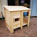 Niche en bois pour chien moyen
