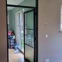 Porte vitrée avec imposte