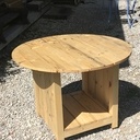 Table basse extérieure, plateau rond