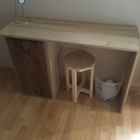 Bureau chêne et noyer