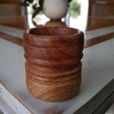 Pot à bijou tourné au tour à pédale