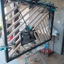 Ouverture mûr (claustra bois)