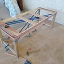 Table et bancs de jardin