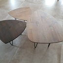 Tables gigognes, pieds industriels