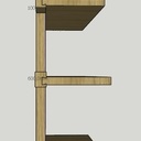 Etagère murale autoportante toujours sans ferraille