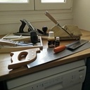 Plan de travail en angle - hêtre et chêne