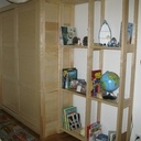 Armoire et étagères en frêne