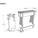 Banc medieval assemblé, sans vis