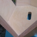 Tabouret en contreplaqué