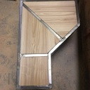 Table basse Frêne et Métal