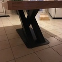 Table en Frêne avec pied métal