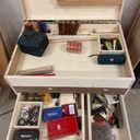 Tiroir de mèche et embout et à droite rabot/racloirs