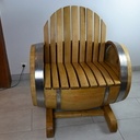 Utilisation d'une barrique pour un fauteuil