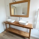 Meuble de salle de bain en chêne