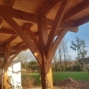 Carport 90 m2 - aisseliers courbes