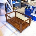 Petite table basse vitrée