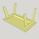 Table de bureau en 3 plis