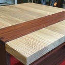 Table basse de salon en chêne et sapelli